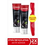 Colgate Natural Extracts Aktif Karbon ve Nane Diş Macunu 50 ml x2 + Diş Fırçası Kabı Hediye