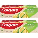 Colgate Natural Extracts Limon Yağı ve Aloe Vera 2x75 ml Diş Macunu