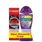 Colgate Optic White Aktif Kömür 75 ml Diş Macunu+Palmolive Aroma Sensations Duş Jeli