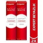Colgate Optic White Expert Beyazlatıcı 2 x 75 ml Diş Macunu + Diş Fırçası Kabı