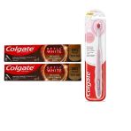 Colgate Optic White Kahve Çay Ve Tütün Kullanıcıları Macunu 125Ml+Foamsoft Diş Eti Masajı Fırça 2+1