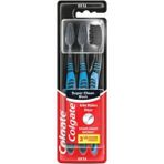 Colgate Süper Clean Black Orta Diş Fırçası 2+1 Paket Arka Dişlere Ulaşan Etkili Temizlik