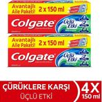Colgate Üçlü Etki 4x150 ml Diş Macunu