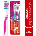 Colgate Zigzag Diş Fırçası Orta Sertlikte 1+1 Ekonomik Paket ile Derinlemesine Temizlik