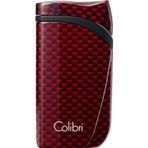 Colibri Falcon Karbon Desenli Kırmızı Puro Çakmağı