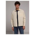 Colin's Boxy Fit Shirt Neck Çizgili Erkek Sari Uzun Kol Gömlek