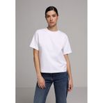 Colins Boxy Fit Yuvarlak Yaka Düz Kadın Beyaz Kısa Kol Tişört Cl1079037 Q1.v2 Wht Beyaz