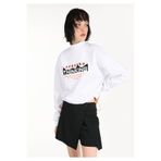 Colin's Regular Fit Baskılı Crop Beyaz Kadın Sweatshirt