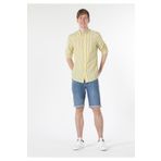 Colin's Regular Fit Shirt Neck Erkek Sari Uzun Kol Gömlek