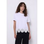 Colins Regular Fit Yuvarlak Yaka Düz Kadın Beyaz Kısa Kol Tişört Cl1074284 Q1.v1 Wht Beyaz