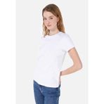 Colins Slim Fit Yuvarlak Yaka Düz Kadın Beyaz Kısa Kol Tişört Cl1068567 Q1.v2 Wht Beyaz