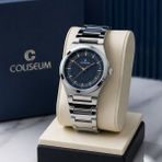 Coliseum Legacy Silver Blue Erkek Kol Saati Lacivert Kadran Metal Kordon Analog Quartz Günlük ve Klasik Kullanım - Gümüş - Lacivert