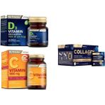 Collagen 30 Saşe 10000 Mg + D3 Vitamini 120 Tablet + C Vitamini 30 Tablet