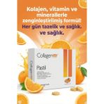 Collagen Forte Platinum 5 Tip Kolajen Pastil 2000MG x 30 Emilebilen Tablet, Biotin, Vitamin A, C, B12, Portakal Aromalı