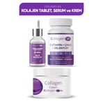 COLLAGEN LIFE 5 Tip Kolajen Tablet + Kolajen Krem + Kolajen Serum 3 Lü Fırsat Seti
