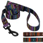 CollarDirect Aztek Köpek Tasma Naylon Kabile Desenli Kedi Evcil Hayvan Tasmaları Küçük Orta Büyük Köpekler için Yavru Köpek Yürüme için 1,5 m Uzunluğunda (Tribal Magenta, M, Yeni)