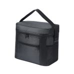 COLLBATH 1 Adet Oxford kumaş yalıtım çantası öğle yemeği Tuval taşımak Kadın çantası yalıtımlı lunch bag el çantası seyehat çanta travel bag bento çantası taşınabilir çanta inci pamuk Black
