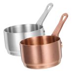 COLLBATH 2 Adet Mini Sos Tenceresi Paslanmaz Çelik Sos Tavası Teppanyaki Tenceresi Isıtma Tenceresi Servis Için Mutfak Pişirme Gereçleri