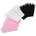 COLLBATH 3 Parça Kız Çocuk Giyim Pembe Payet Etek Sıcak Pembe Etek Tül Etek Kızlar Kıyafetler Kısa Etek Kawaii Etek Kızlar Için Tutuş Kabarık Çocuk Elbise Saten Yürümeye Başlayan Çocuk
