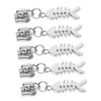 COLLBATH 5 Paket Metal Balık Kılçığı Fermuar Çekmecesi - Bagaj Sırt Çantası Giyim Için Fermuar Kaydırıcı - Giyim Aksesuarları
