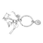 COLLBATH Dikiş Makinesi Kolye Anahtarlık Sırt Çantası Anahtarlık Çanta Dekoratif Anahtarlık Terzi Temalı Keypendant Hangin Charm