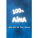 Col·lecció: rosa de sucre. Llibreta A5 de 100 pàgines. Quadern de notes de quadres. Tapa tova. Llibreta amb nom: AINA: Coberta de la llibreta amb el nom, perfecte per regalar