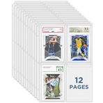 CollectHall Sınıflandırılmış Kart Kılıfları, Depolama ve Ekran için PSA Dereceli Kart Döşeme Ciltleyici Sayfaları, PSA, BGS, CGC Dereceli Spor Kartları ve Tek Dokunuşla Manyetik Kart Tutucuları ile