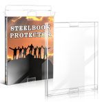 CollectHall Steelbook Protector - Blu Ray Steelbook Saklama Kutuları ve 4K Çelik Kitap Koruyucuları - Nihai Koleksiyon Güvenliği için Şeffaf ve Sağlam Kılıf Kolları -12 Paket