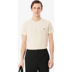 collection lacoste pamuklu pima tişört - Krem - XL