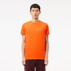 collection lacoste pamuklu pima tişört - Turuncu
