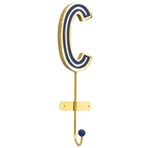 COLLECTIVE HOME - Monogram Duvar Kancaları, Asmak için Duvara Monte Kancalar, Duvar Dekoru için Ahşap Mektuplar, Ev-Yatak Odası-Salon Altın Dekoru, Palto, Eşarp, Çanta için Dekoratif Duvar Askıları