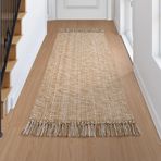 Collive Mutfak Yolluk Halısı, 2' x 4.3' El Dokuması Ters Çevrilebilir Yıkanabilir Halı, Bronz Pamuk Modern Çiftlik Evi Banyo Halısı Koridor Halısı Fuaye Yatak Odası Giriş Arka Kapı Dekoru