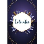 Colomba: Taccuino personalizzato con il nome Colomba | Regalo di compleanno per moglie, mamma, sorella, figlia ... | Foglie blu | 110 pagine a righe, Piccolo formato 6x9 pollici (15,24 x 22,86 cm)