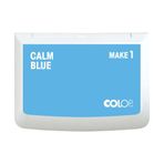 COLOP Make 1 ıstampa, calm blue, 50 x 90 mm, geleneksel el damgası ve yaratıcı damga için yastık