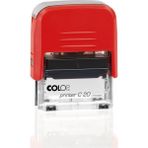 Colop Printer C20 Kırmızı Kasa Siyah Keçe 14x38 mm Kaşe