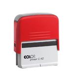 Colop Printer C40 Kırmızı Kasa Siyah Keçe 23x59 mm Kaşe