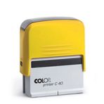 Colop Printer C40 Sarı Kasa Siyah Keçe 23x59 mm Kaşe