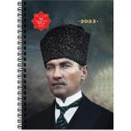 Color 2023 Atatürk Günlük Spiralli Ajanda - Başkomutan, 17X24 cm