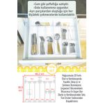 Color House 10'lu Set Modüler Kaşıklık Şeffaf Çekmece Içi Düzenleyici Mutfak Makyaj Banyo Buzdolabı Organizer