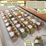 Color House 16 Adet Paşabahçe Home Made Luxury Cam Kavanoz Baharatlık Gold Kapaklı 300 ml (Stantları Hariçtir ) - Şeffaf