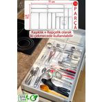 color house 16'lı Set Modüler Kaşıklık Ve Kepçelik Çekmece Içi Düzenleyici Şeffaf Mutfak Organizer