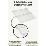 color house 2 Adet Çekmece Içi Baharatlık Düzenleyici Stant 31,1 * 13 cm (Yuvarlak Kavanozlara Özel Tasarım) Z310 Tek Ebat