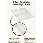 color house 2 Adet Çekmece Içi Baharatlık Düzenleyici Stant 31,1*13 cm (Yuvarlak Kavanozlara Özel Tasarım) Z310