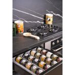 color house 20 Adet Siyah Metal Kapaklı Cam Kavanoz 255 Cc V Baharatlık Standı 4 Adet Pleksi 45 Cm * 7,5 Cm şeffaf Tek Ebat