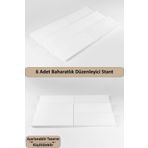 color house 6 Adet Çekmece Içi Baharatlık Düzenleyici Stant Mutfak Dolap Içi Organizer ( Beyaz Renk ) Z305