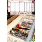 Color House 7'li Kepçelik Set Modüler Organizer Kepçe Tahta Kaşık Çekmece Içi Düzenleyici