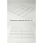 Color House 8 Adet Çekmece Içi Baharatlık Düzenleyici Organizer Pleksi Stant 30,5 cm x 13 cm (Kavanozları Hariçtir)