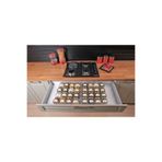 color house Cam Kavanoz Baharatlık 300 cc 16 Adet Paşabahçe ve 4 Adet Çekmece İçi Düzenleyici 35cm Uz. 10cm Yük GOLD Tek Ebat