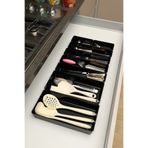 color house Parlak Siyah (Piano Black) 8'li Set Modüler Kepçelik Mutfak Çekmece Içi Düzenleyici Makyaj Organizer