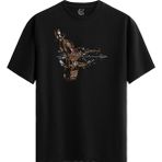 Color Luxe Arrow Pamuklu Erkek Siyah Tişört - Premium Quality - Renkli - XL